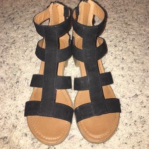 Black sandals. Only worn a couple of times.